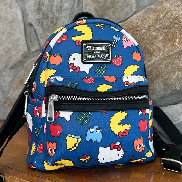 Loungefly Handbags - Loungefly x Hello Kitty Pac Man Blue Mini Backpack